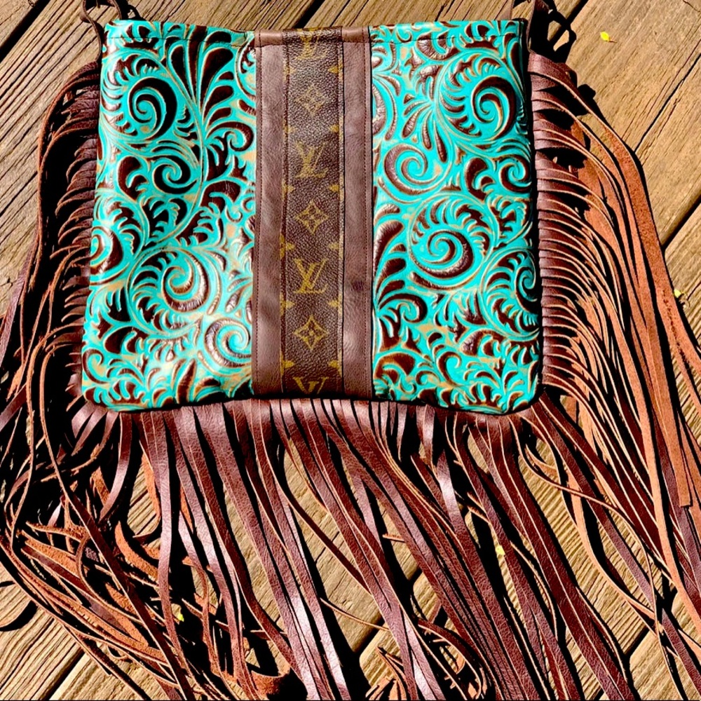 LV Repurposed Fringe Bag